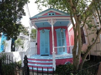 a house with trees in the background